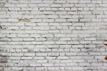 White old grunge brick wall textured backdrop