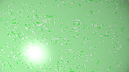 Simple light lime monochromic 3D curved abstract background image made of plain marble patterns with shadow perspectives for illustration and green