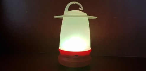 red lantern in the dark