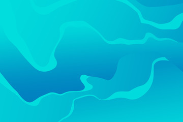 Abstract blue cold illustration with curve lines.