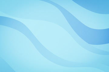 Abstract blue cold illustration with curve lines.