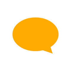 speech balloon ellipse orange isolated on white, clip art speech bubble sign of communication symbol, orange speech bubble for talk text, balloon message icon, dialog chatting graphic for icon talk