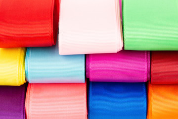 Colorful grosgrain ribbons