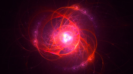 3D rendering abstract round light background