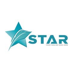 Obraz premium Star logo icon vector. Simple design concept logo.