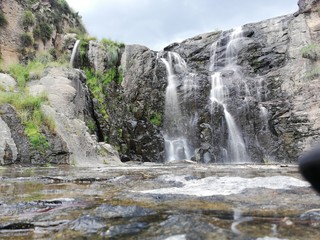waterfall in the mountains