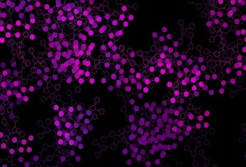 Dark Purple vector template with artificial intelligence structure.