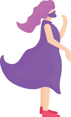 vector illustration woman in dress