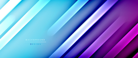 Bright gradient neon lines abstract background