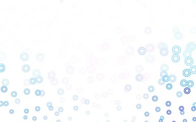 Fototapeta na wymiar Light Pink, Blue vector pattern with spheres.