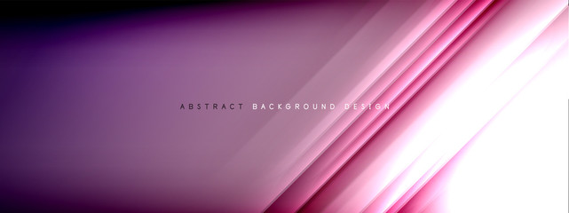 Motion concept neon shiny lines on liquid color gradients abstract backgrounds. Dynamic shadows and lights templates for text