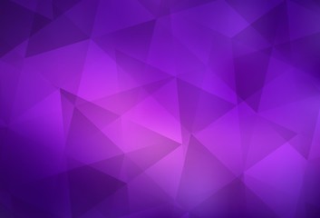 Light Purple, Pink vector gradient triangles pattern.