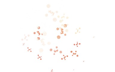 Light Red vector doodle background with flowers, roses.