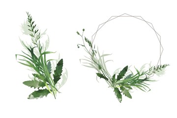 set for wedding invitation card