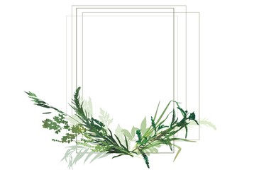square frame with grass