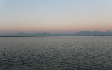 sunset over the sea Bay of Bengal Bangladesh Burma