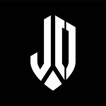 lo logo monogram with emblem shield style design template