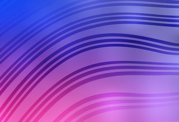 Obraz premium Light Purple, Pink vector template with curved lines.