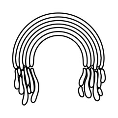 cute rainbow weather line style icon