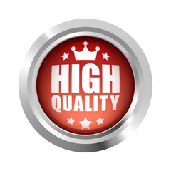 High quality crown and 5 stars badge red silver glossy metallic logo