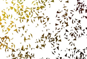 Dark Green, Yellow vector background with polygonal style.