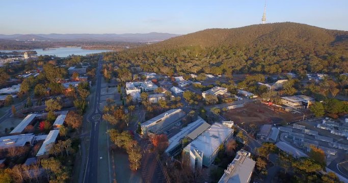 Drone shot over Canberra