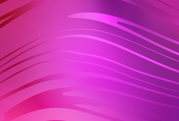 Light Pink vector pattern with curved lines.