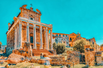 Archaeological and historical objects in Rome, united by the name - Roman Forum and Palatine Hill....
