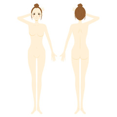 Fototapeta premium 裸の女性 全身