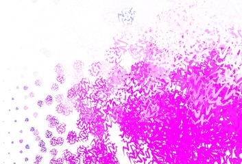 Light Purple, Pink vector texture with bent lines.