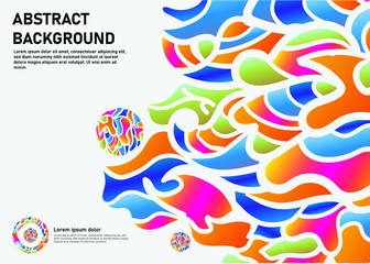 colorful abstract shape. banner layout design, landing page design, poster design