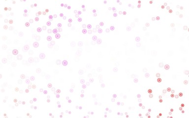 Fototapeta na wymiar Light Pink vector pattern with spheres.