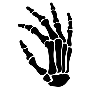 vector,skeleton hand gesture, stencil