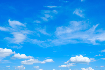 【写真素材】 青空と雲　真夏の空　背景素材　8月　コピースペース