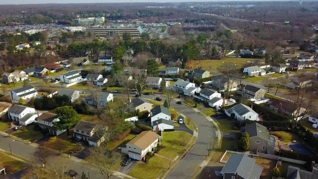 Aerial View of a Suburban Neighborhood