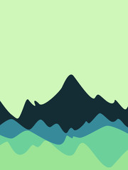 vector illustration of a mountain landscape