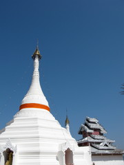 A hilltop temple of Wat Pra That Doi Kong Mu, Thailand.  