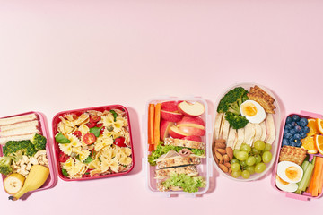 School lunchbox with healthy meal