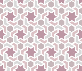 Seamless geometric pattern with stars