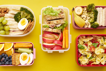 School lunchbox with healthy meal