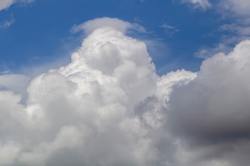 Blue sky with clouds background.
