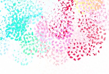 Light Green, Red vector backdrop with memphis shapes.