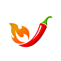 Chili with fire illustration