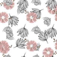  Floral seamless background for textiles, fabrics, covers, wallpapers, print, gift wrapping or any purpose