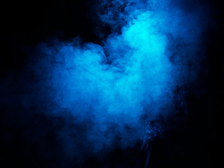 Artistic smoke in the dark
