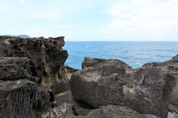 景勝地　鬼ヶ城と獅子岩