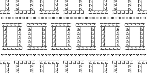 Fasion black line on white backgraund. Seamless pattern for fabric, print, wallpaper, packaging. Strocke trandy design