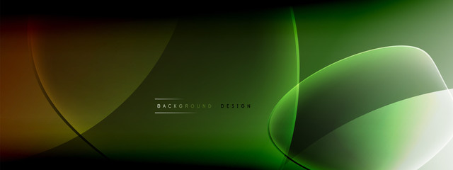 Vector abstract background - liquid bubble shapes on fluid gradient with shadows and light effects. Shiny design template for text