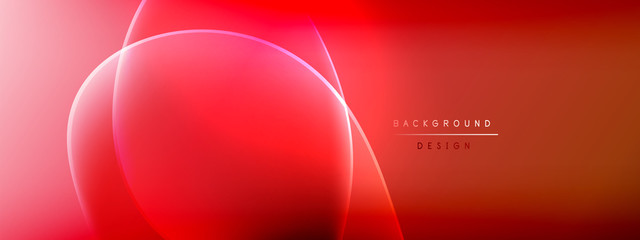 Vector abstract background - liquid bubble shapes on fluid gradient with shadows and light effects. Shiny design template for text