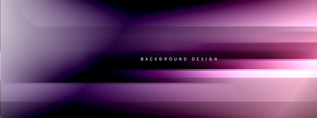 Motion concept neon shiny lines on liquid color gradients abstract backgrounds. Dynamic shadows and lights templates for text